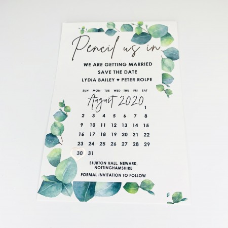 Luxury Save the Date Cards - Foil Lettering 